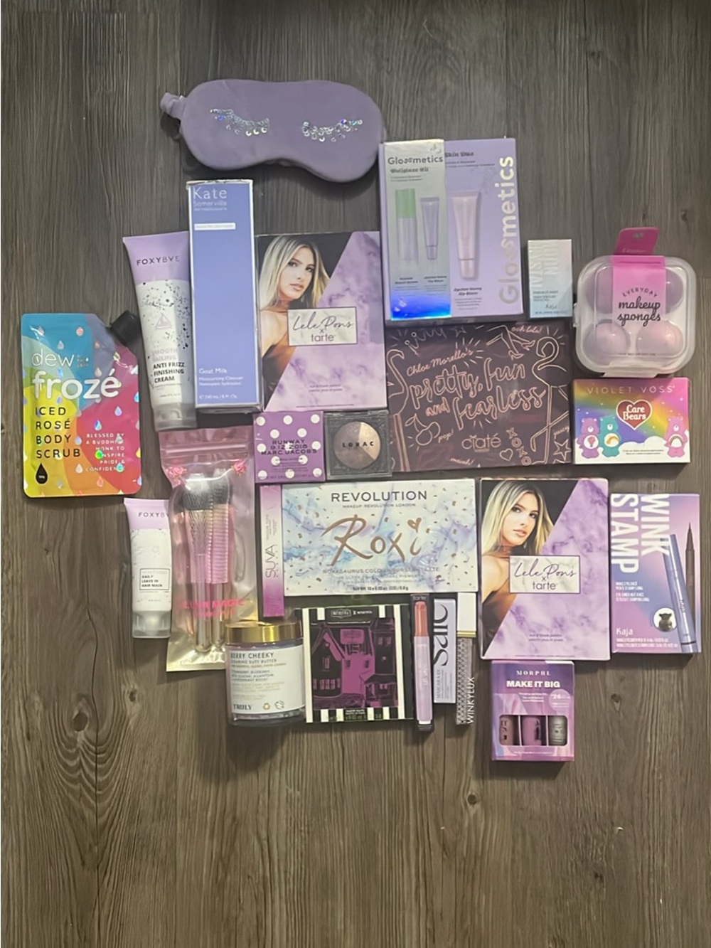 Kate Somerville Purple Eye Mask & Mixed Pink-Purple Makeup Lot